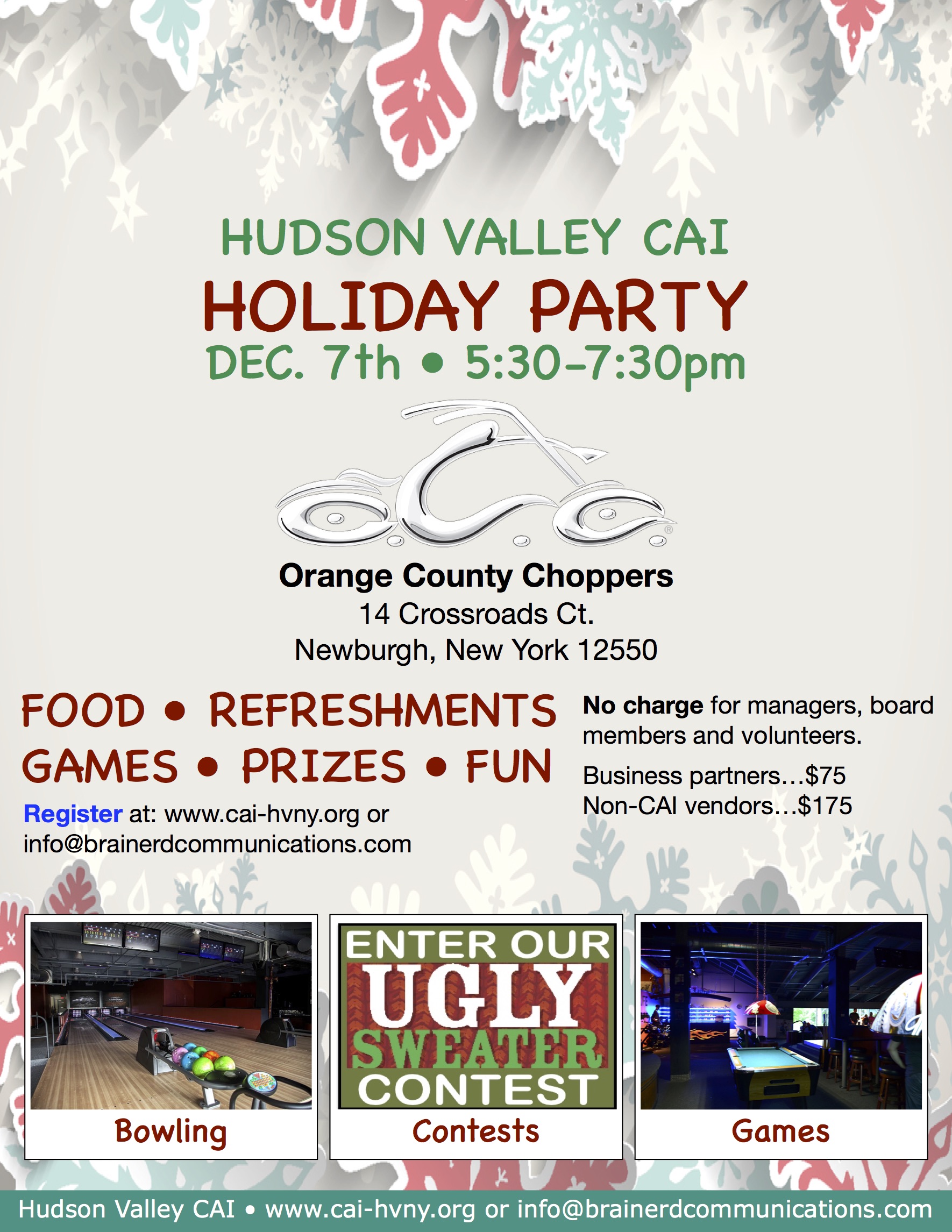 HUDSON VALLEY CAI HOLIDAY PARTY DEC. 7th